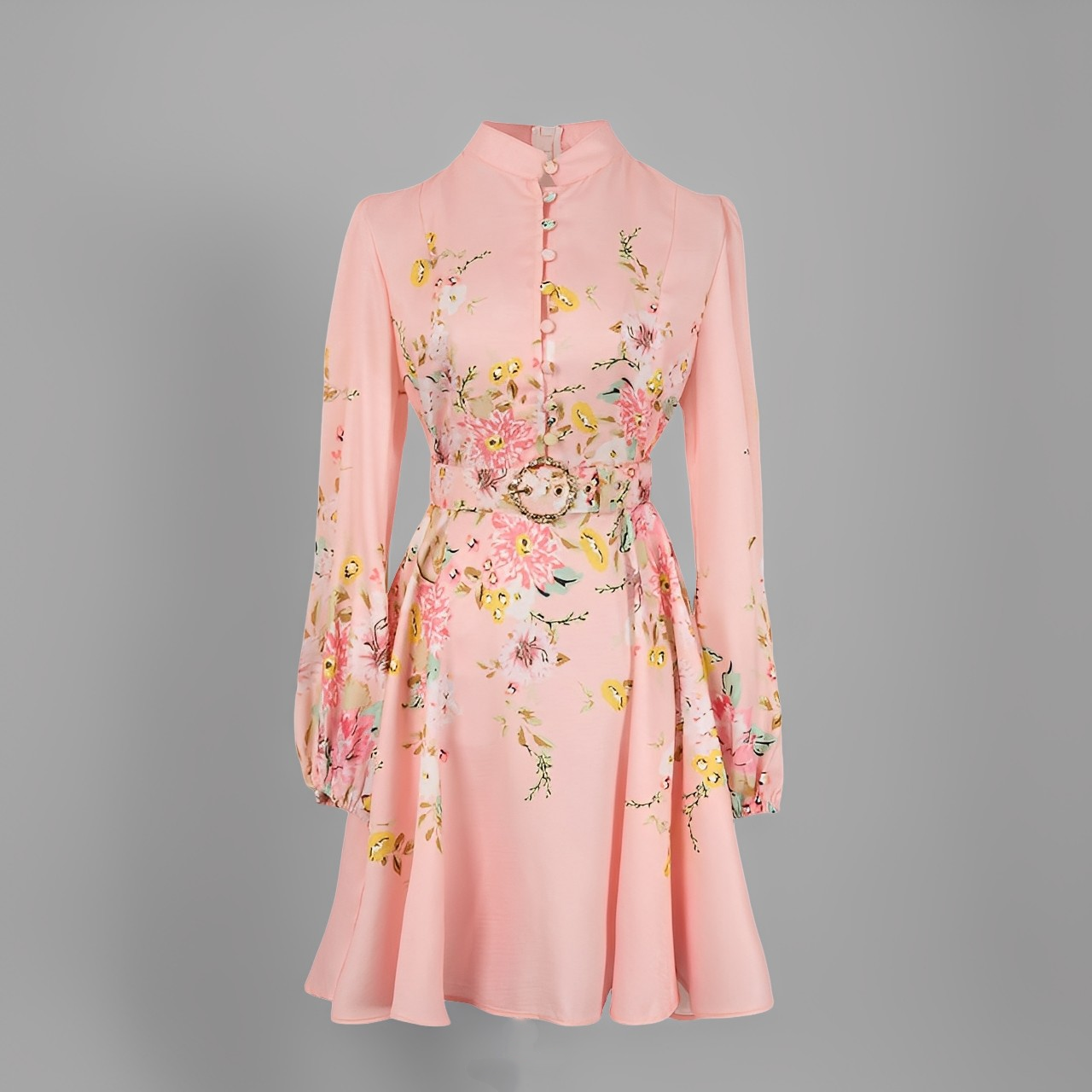 Debra - Schickes kurzes Damenkleid mit Knöpfen