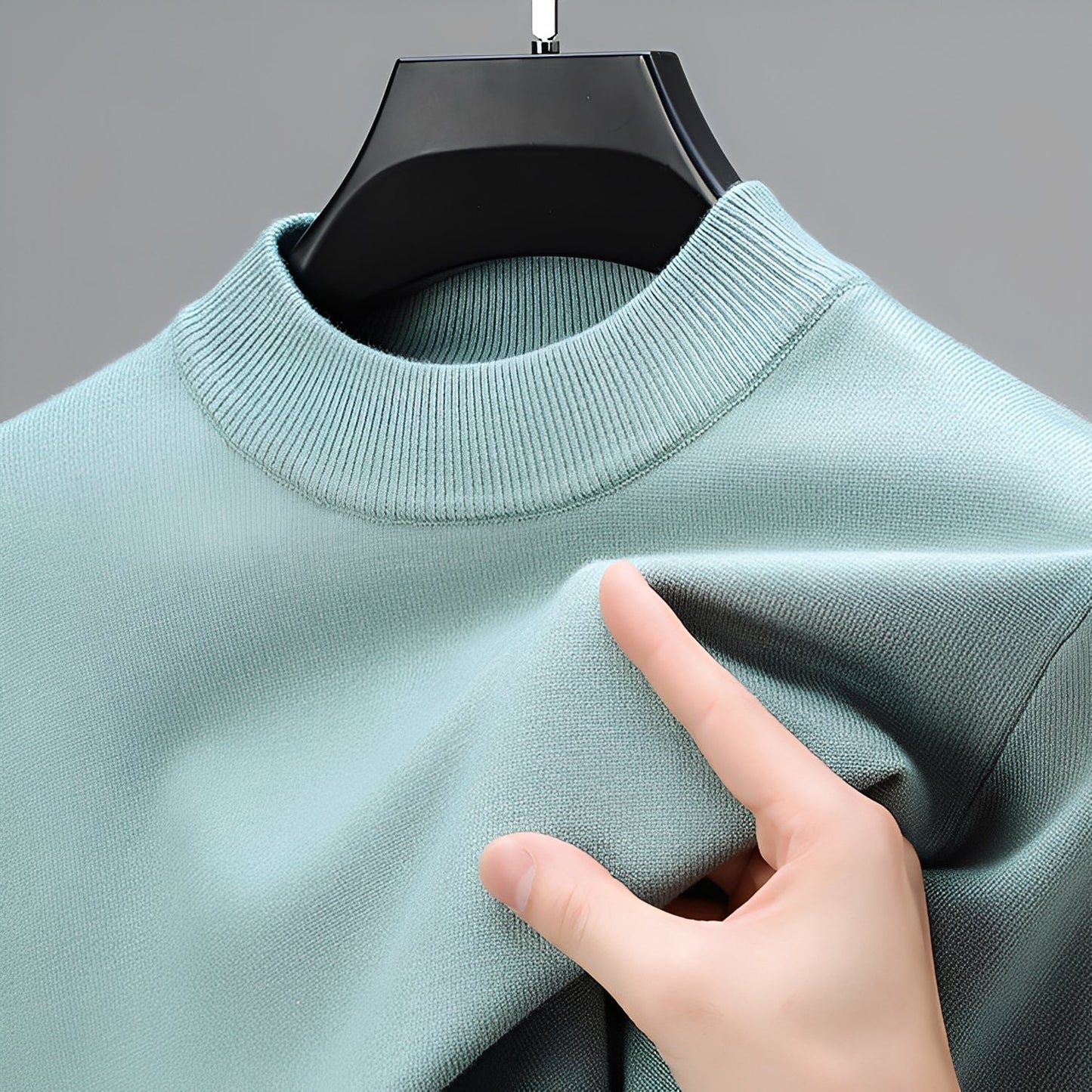 Davis - Gemütlicher Kaschmirpullover mit Saum für Männer