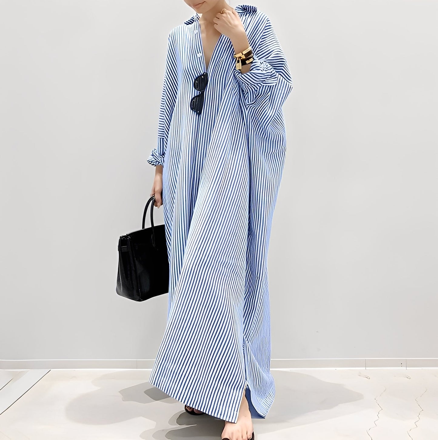 Davida - Lässiges Damenhemdkleid mit Streifen