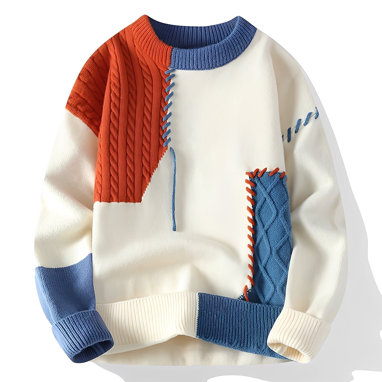 Curtis - Modischer Herren-Fleecepullover mit Farbblock-Design