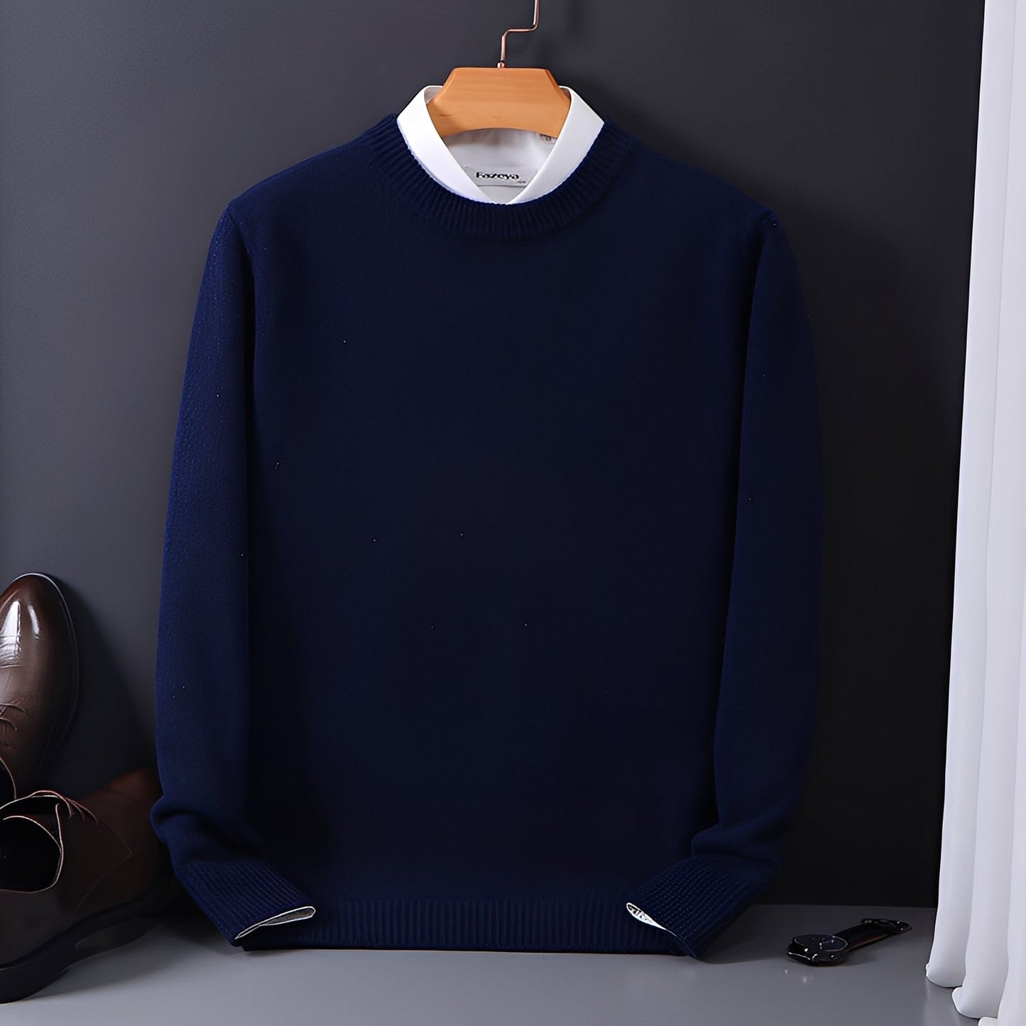 Esmund - Komfortabler, locker geschnittener Herren-Kaschmirpullover