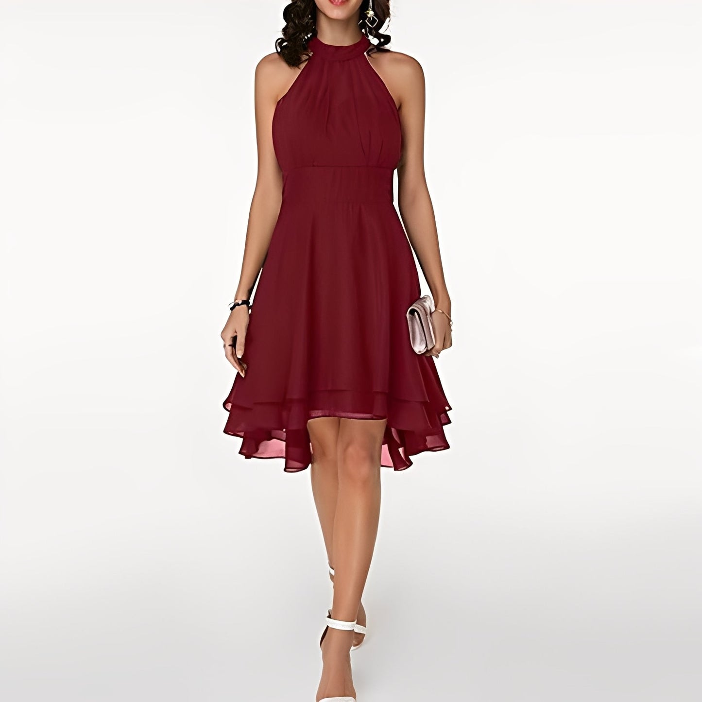 Melissa - Frauen-Chiffonkleid mit schönen Rüschen