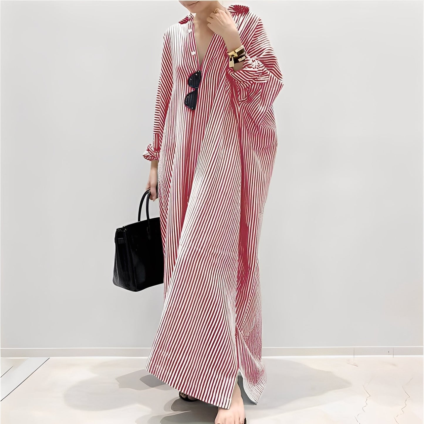 Davida - Lässiges Damenhemdkleid mit Streifen