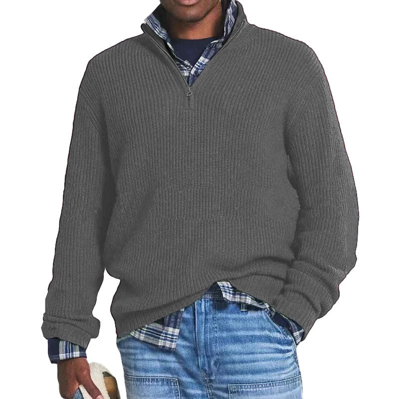 Charlton - Bequemer Herrenpullover aus Kaschmir mit Zipper