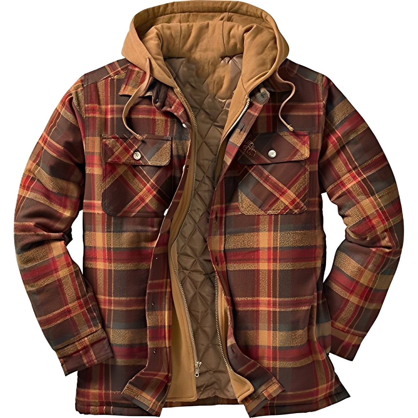 Denzil - Bequeme karierte Flanelljacke für Männer