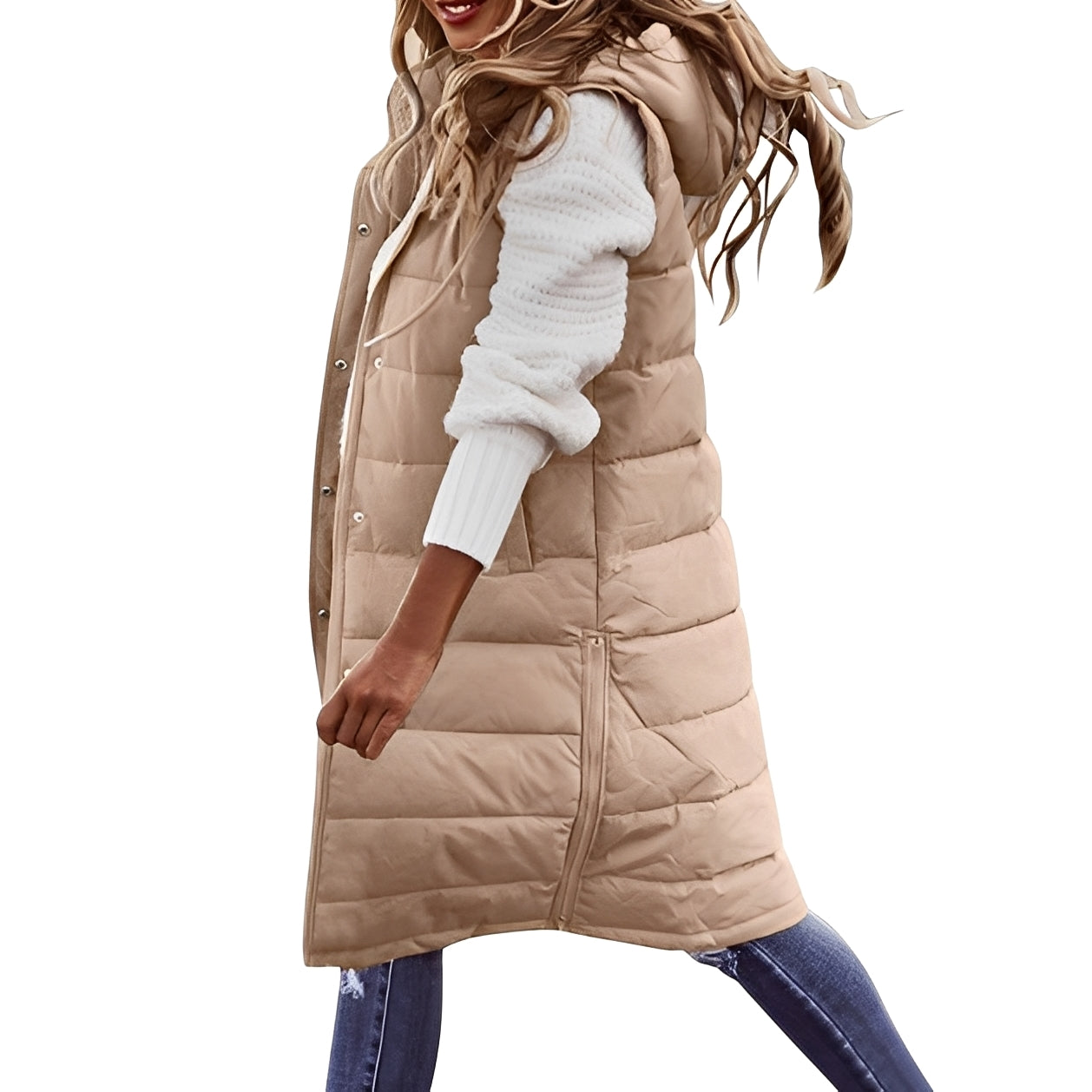 Brenna - Schicke lange Damen-Daunenjacke