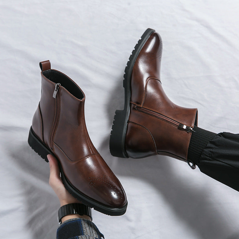 Kennith - Modische und bequeme Chelsea-Lederstiefel für Herren