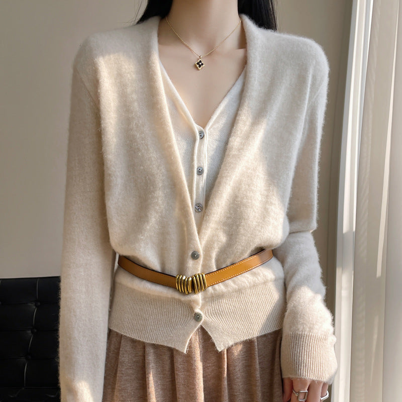 Jayleen - Weites Damen-Stricktop mit Knöpfen