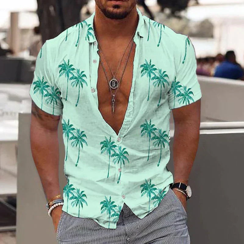 Zion - Leinenhemd Palm Breeze