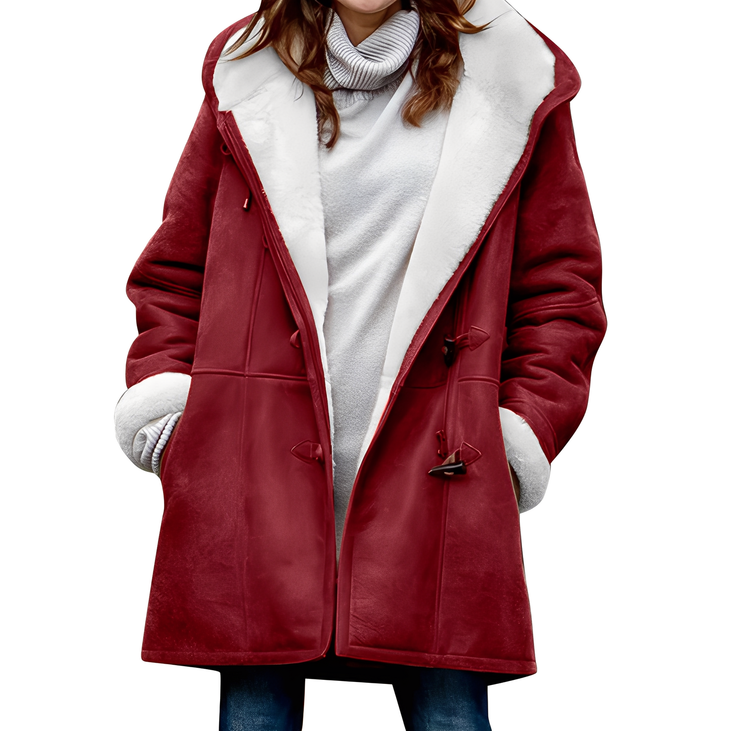 Madilyn - Damenfreizeitdufflecoat mit Kapuze