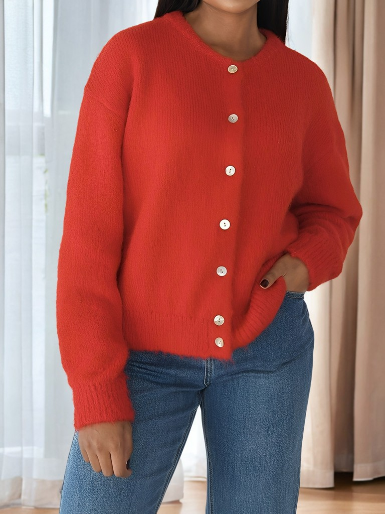 Rowena - Traditioneller Damen-Wollmantel mit Knöpfen