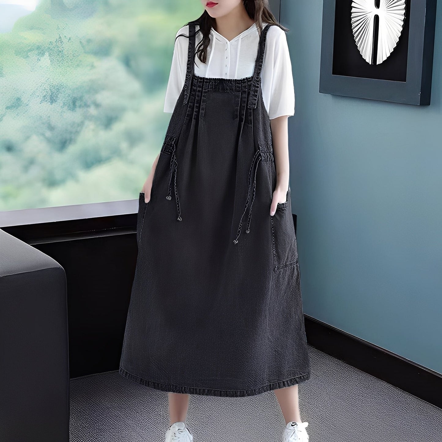Kelsey - Bequemes Damen-Jeanskleid mit Taschen