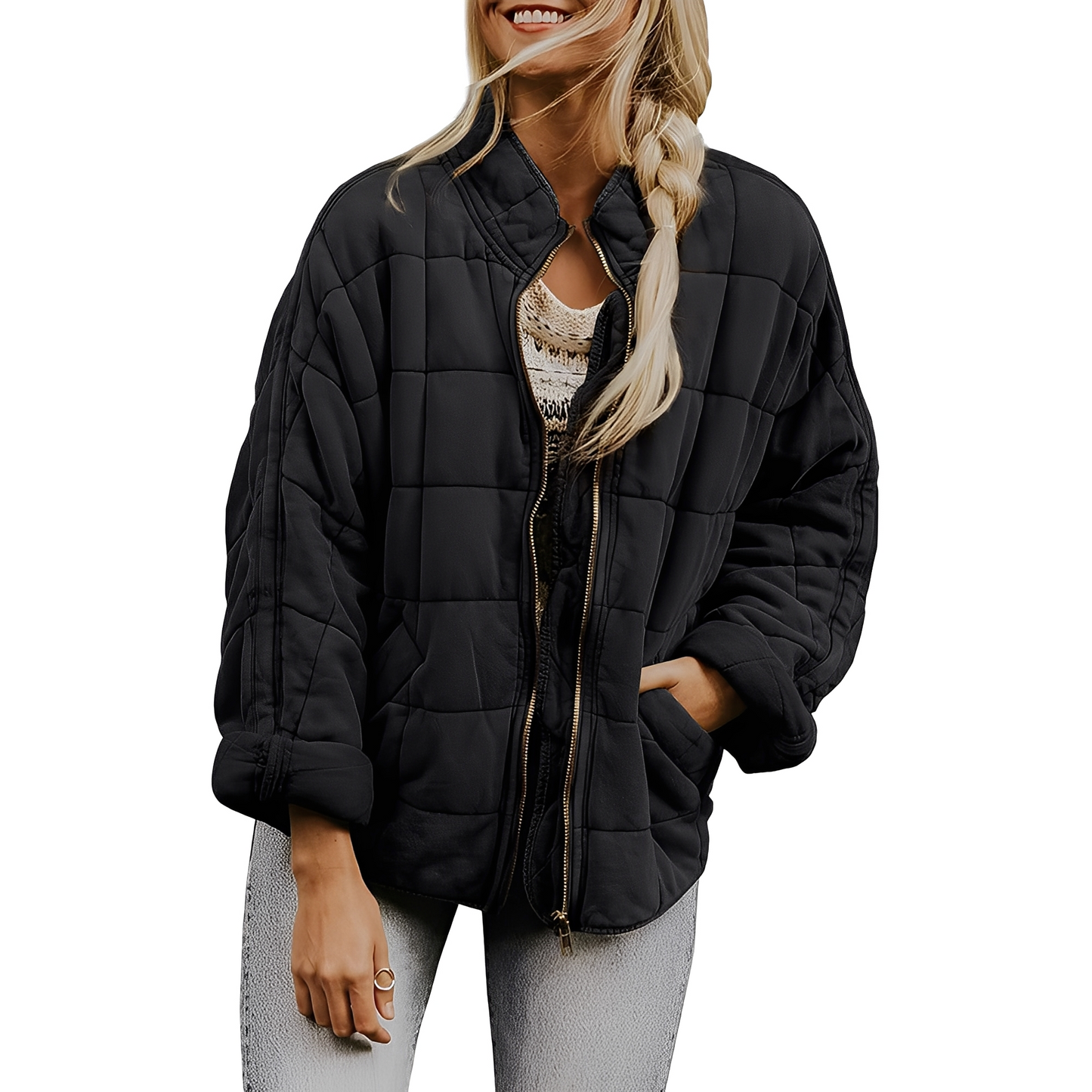 Luana - Damenjacke mit leichtem Steppmuster und Taschen