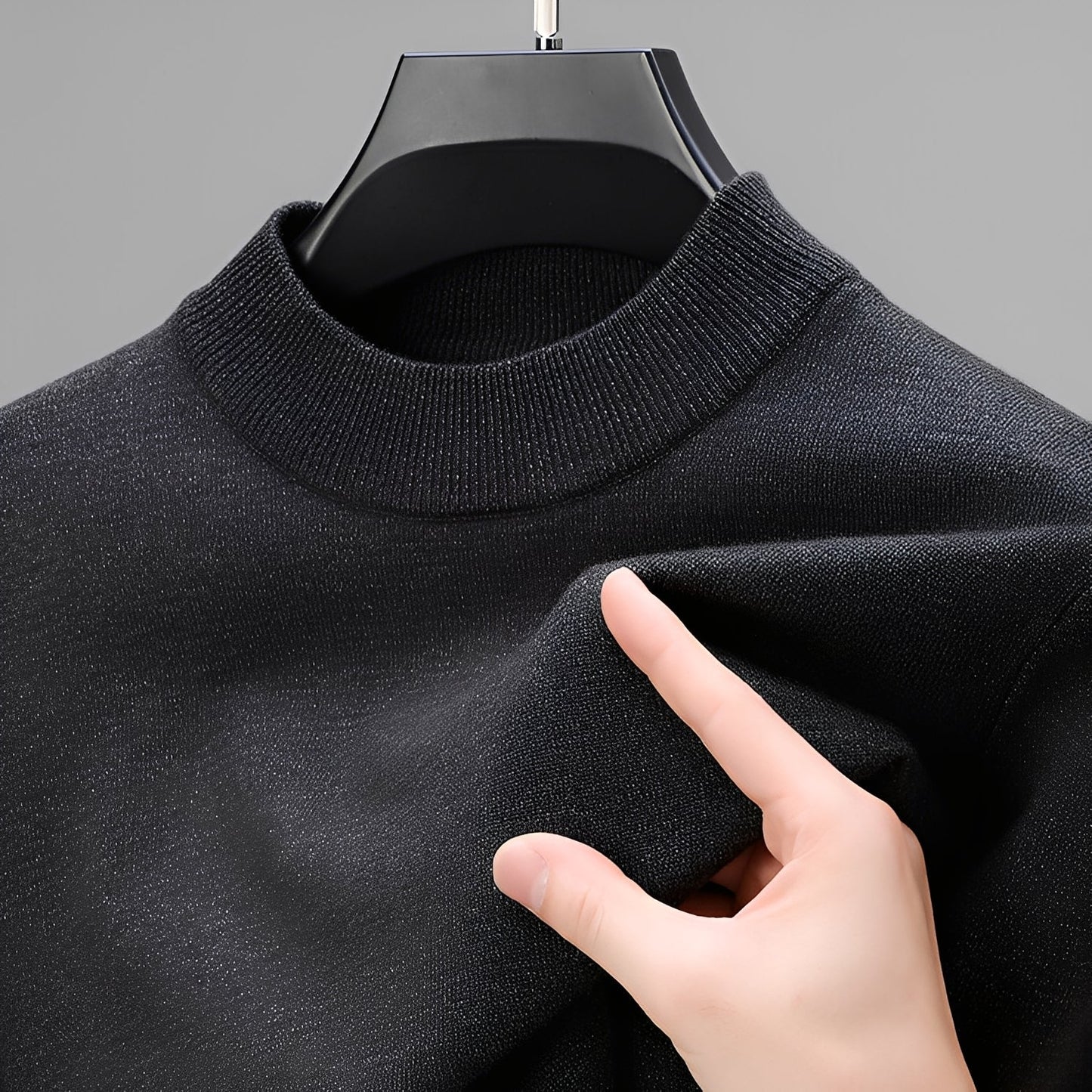 Davis - Gemütlicher Kaschmirpullover mit Saum für Männer