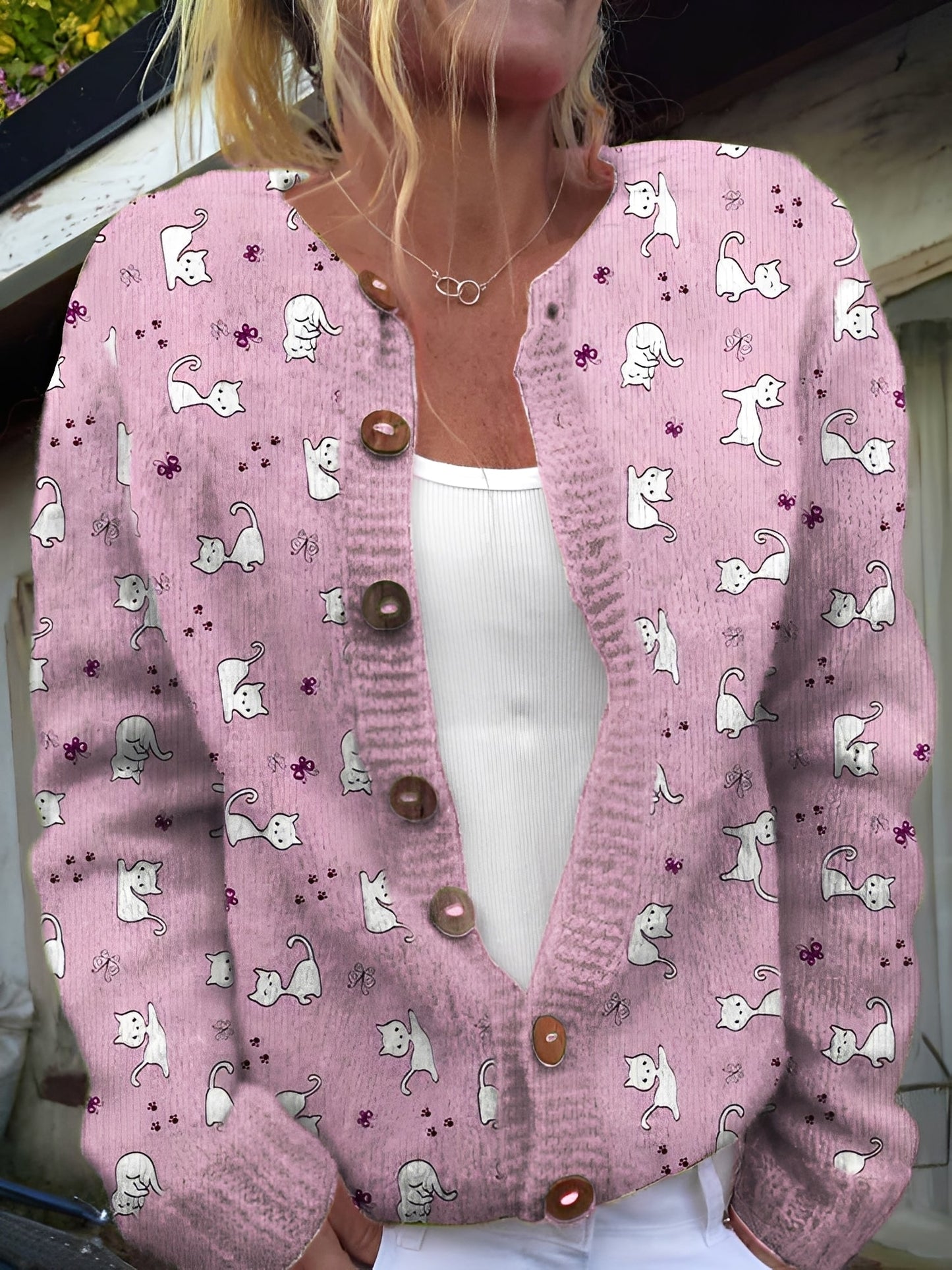 Kandace - Schicker Damen-Cardigan mit Blumenmuster