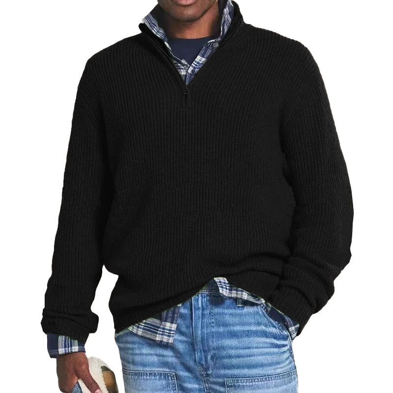 Charlton - Bequemer Herrenpullover aus Kaschmir mit Zipper