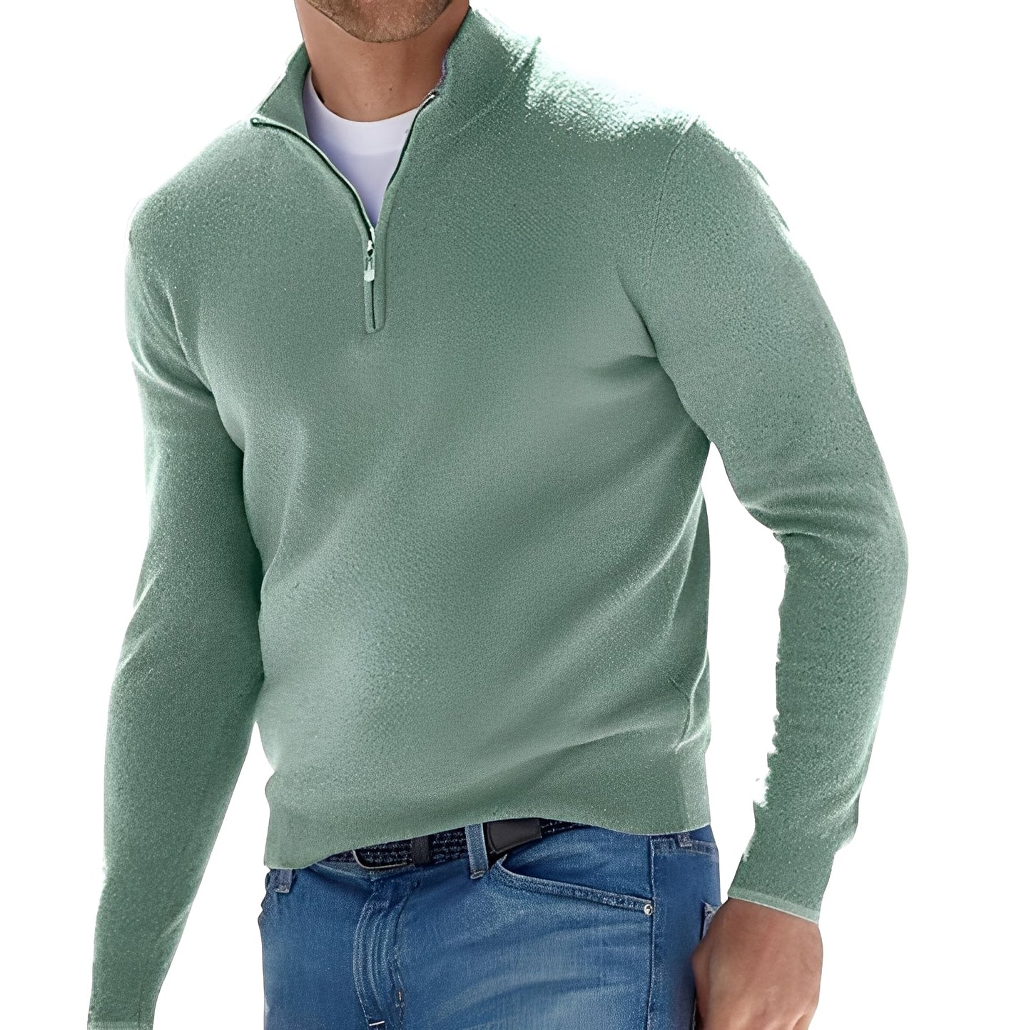 Nash - Herrenpullover mit kurzem Zipper
