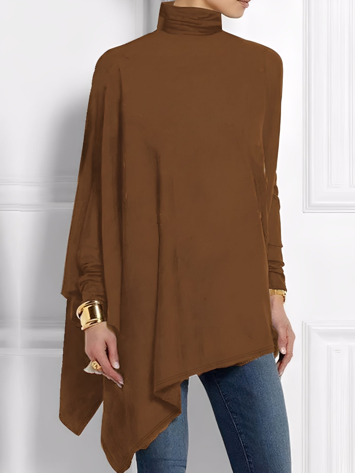 Kalysta - Trendiges Fleece-Top mit schrägem Design für Damen