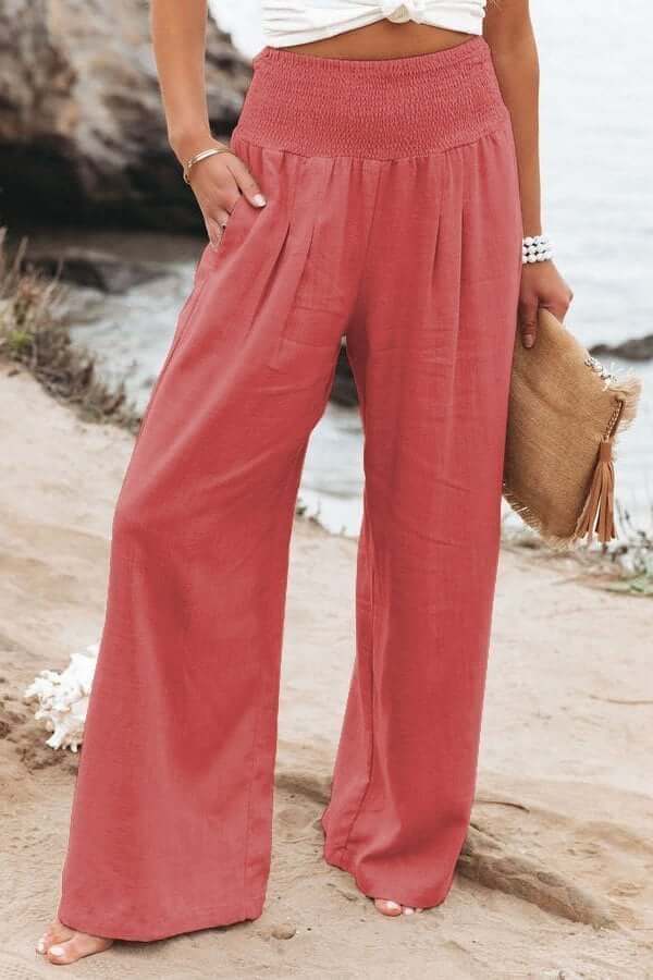 Quinley - Dehnbare Leinenhosen