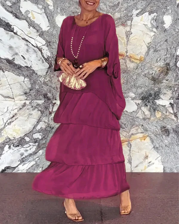 Evelyn - Elegantes Chiffonkleid