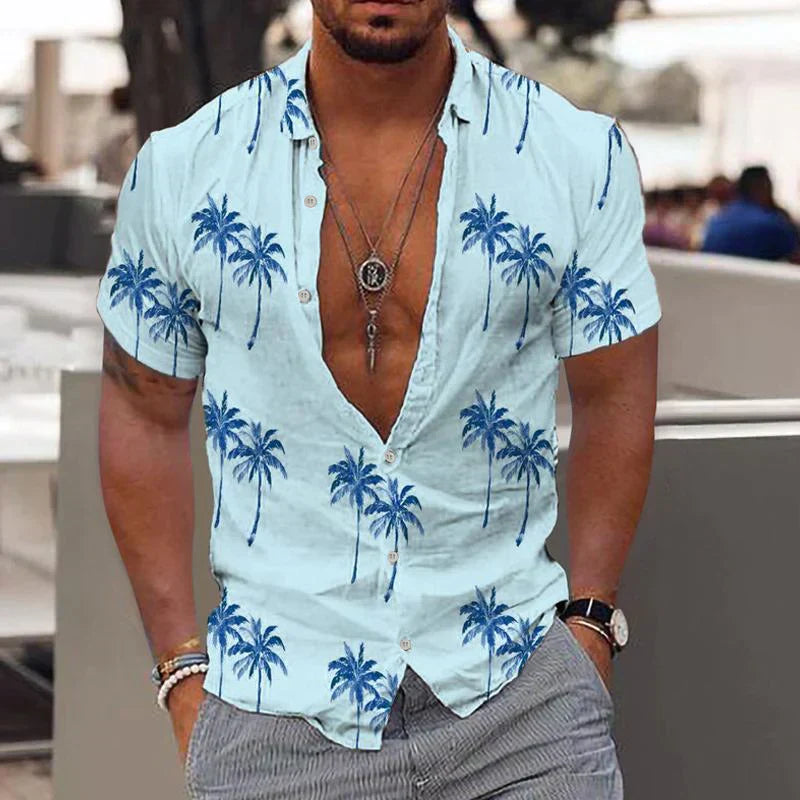 Zion - Leinenhemd Palm Breeze