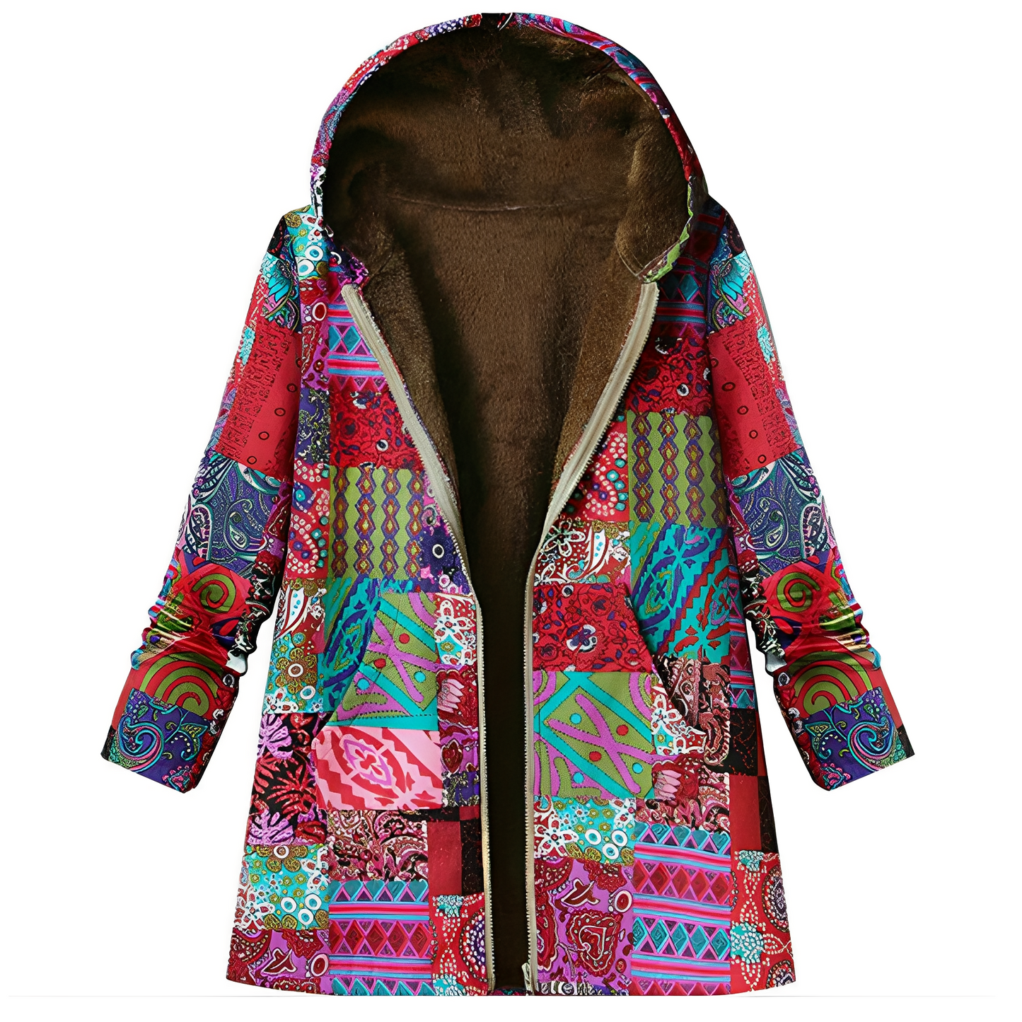 Olyvia - Damenjacke im Retro-Look mit Muster