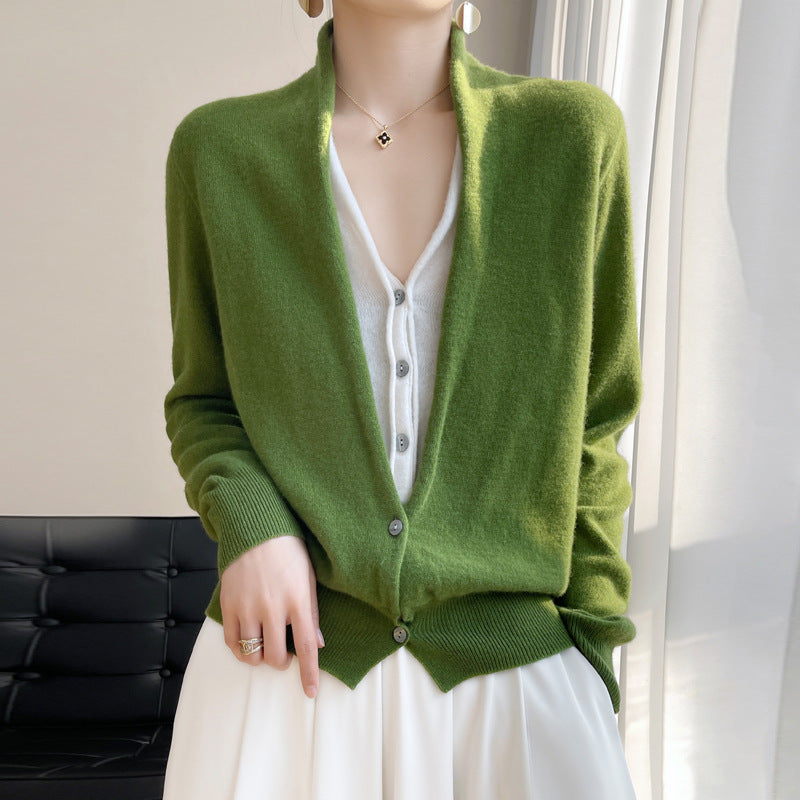Jayleen - Weites Damen-Stricktop mit Knöpfen