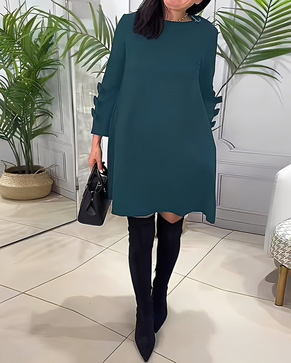 Elenora - Stilvolles Kleid mit langen Ärmeln für Frauen