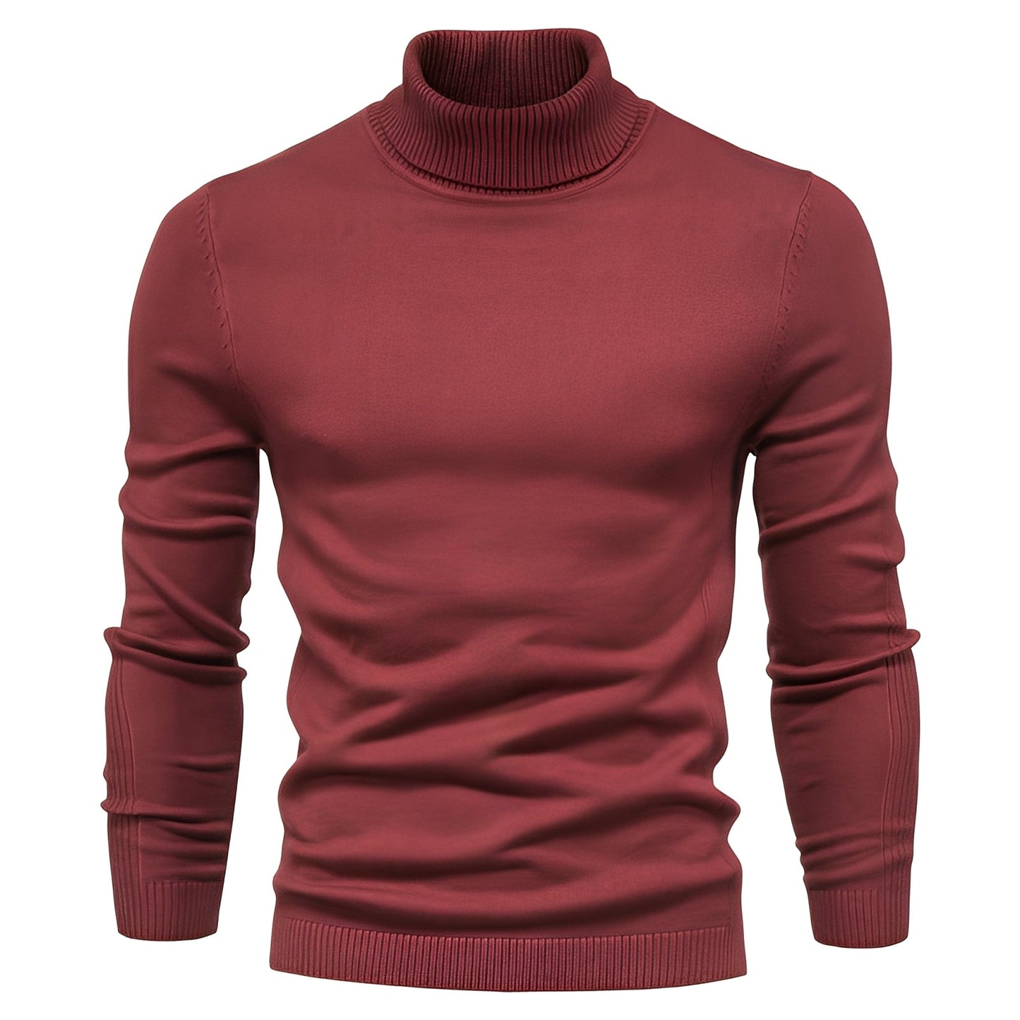 Evans - Herren-Rollkragenpullover, leicht und schmal geschnitten