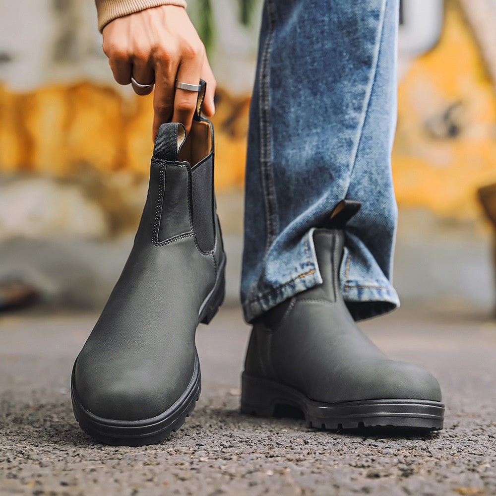 Gilbert - Trendige Vintage-Lederstiefel für Männer