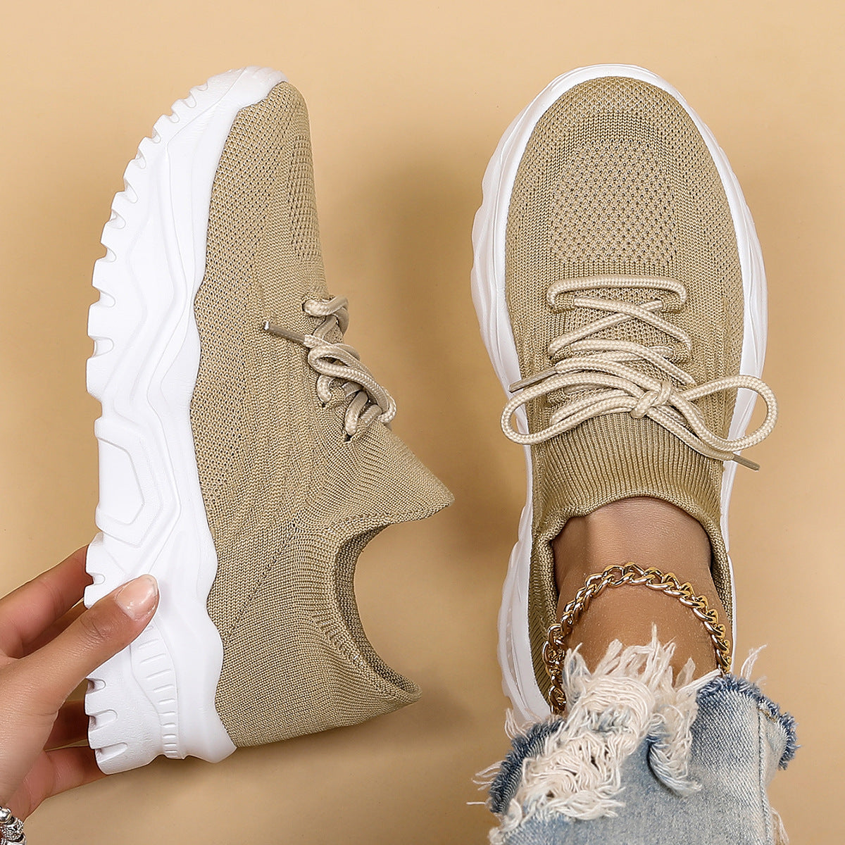 Wendi - Bequeme, lockere Strick-Turnschuhe für Damen