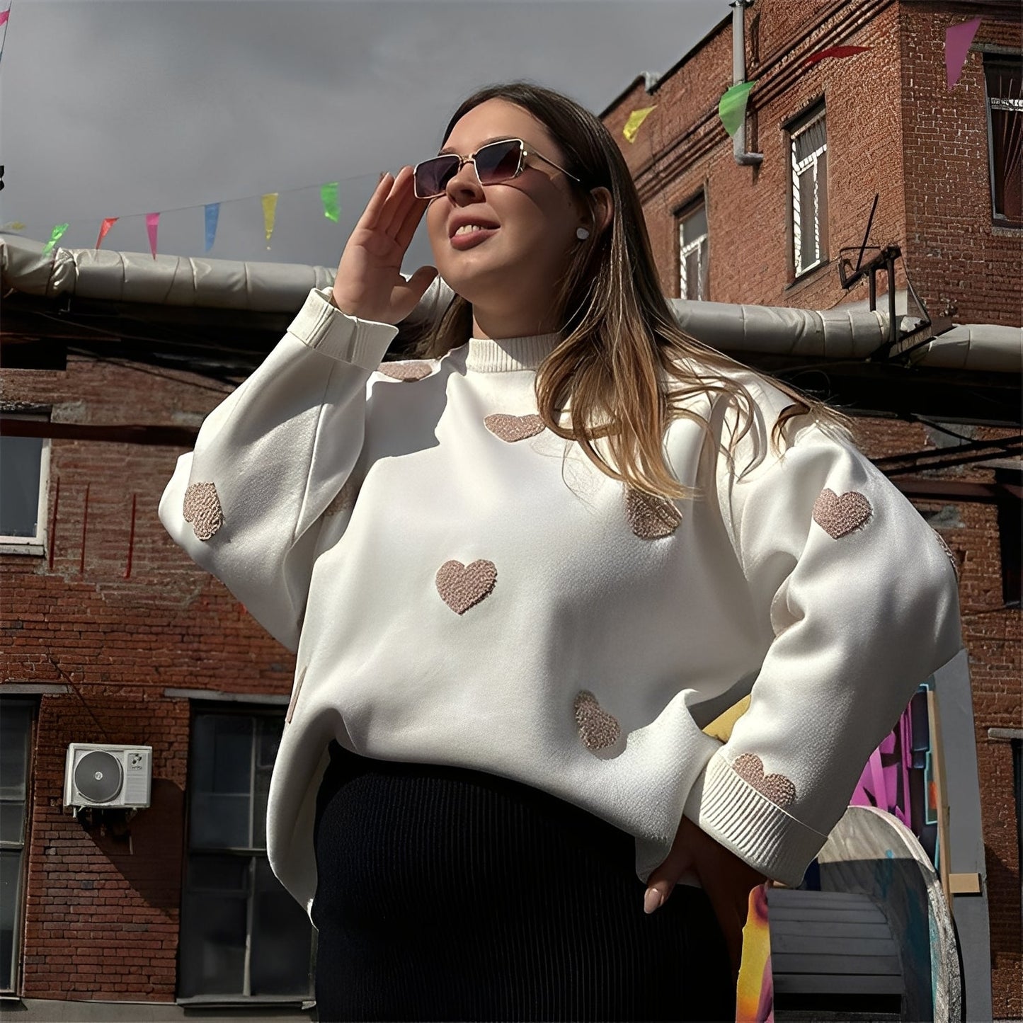 Marsha - Bequemer Frauenpullover mit Muster