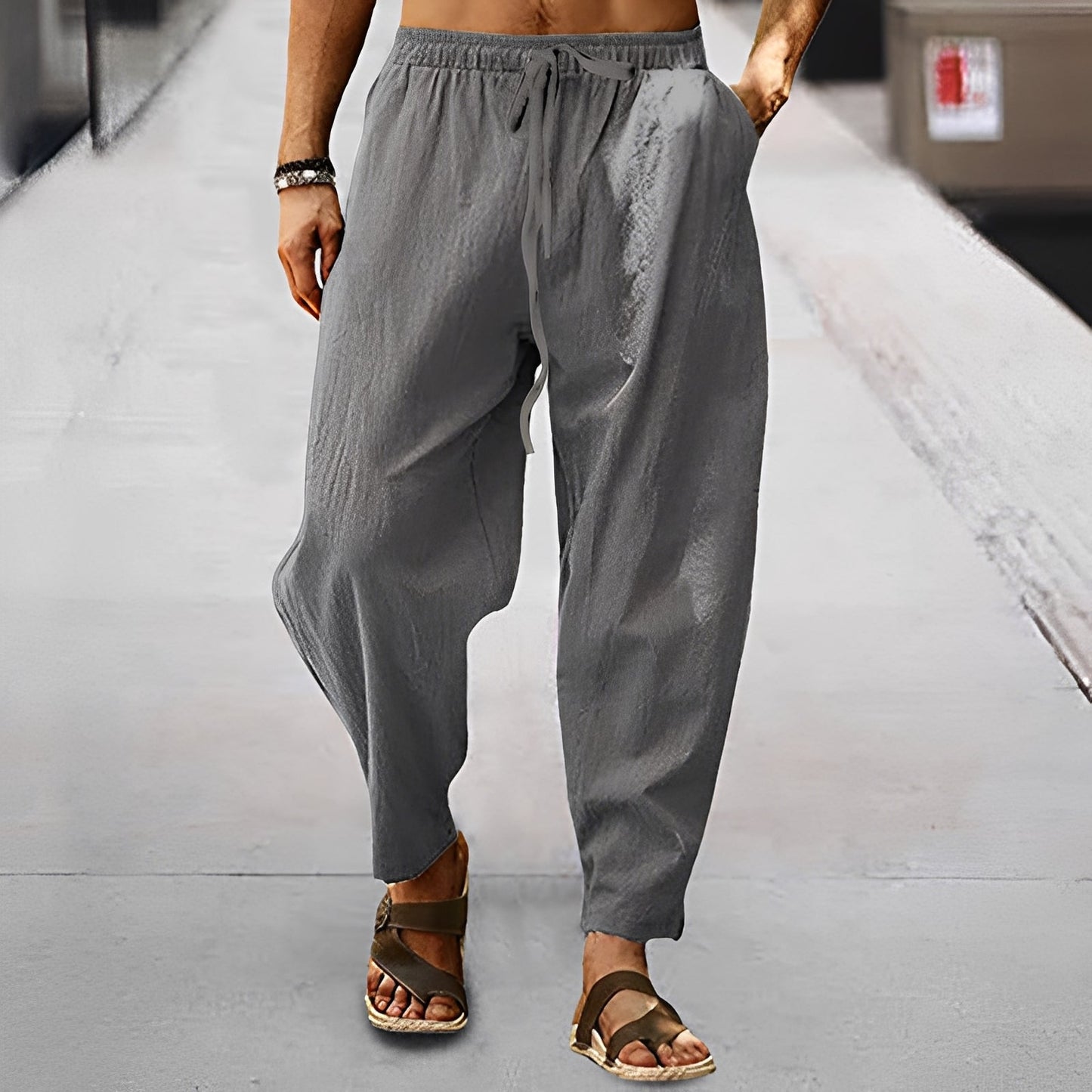 Jaxson - Sommerliche Leinen-Badeshorts für Herren