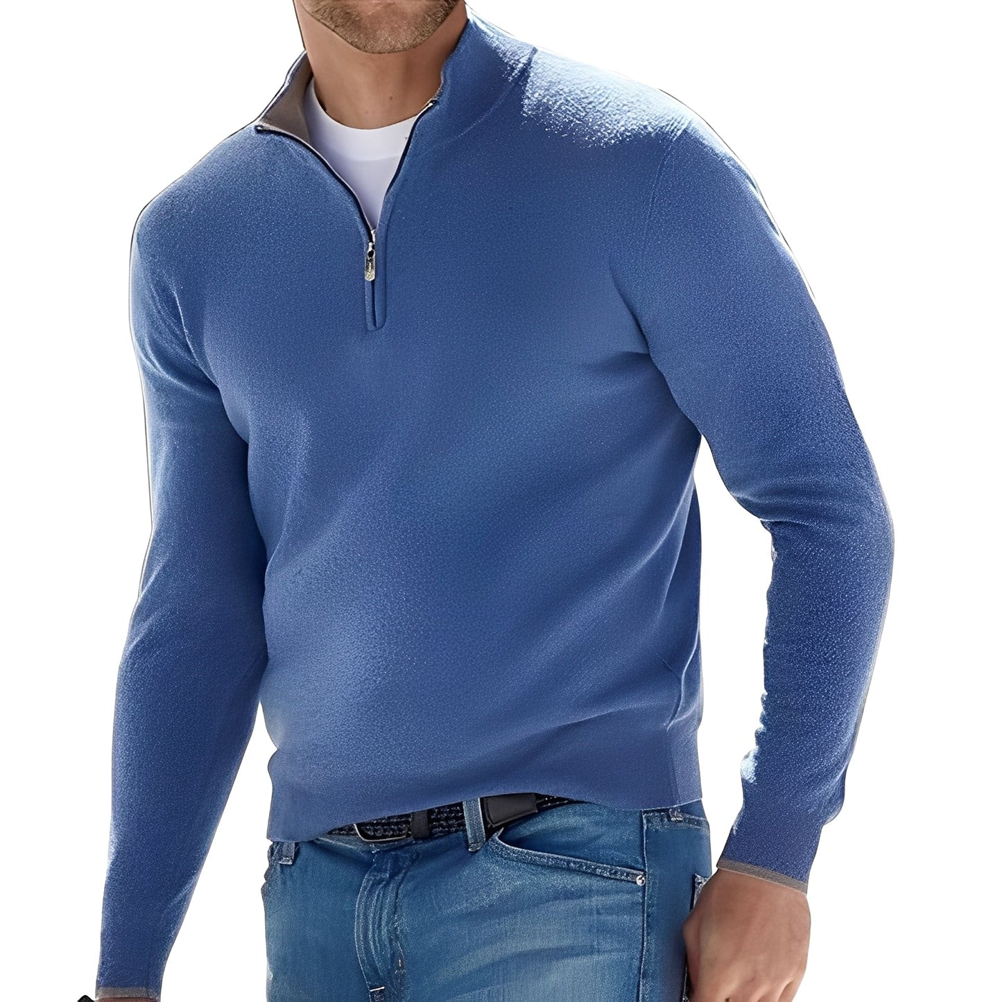 Fredric - Gemütlicher Pullover für Herren mit Zipper