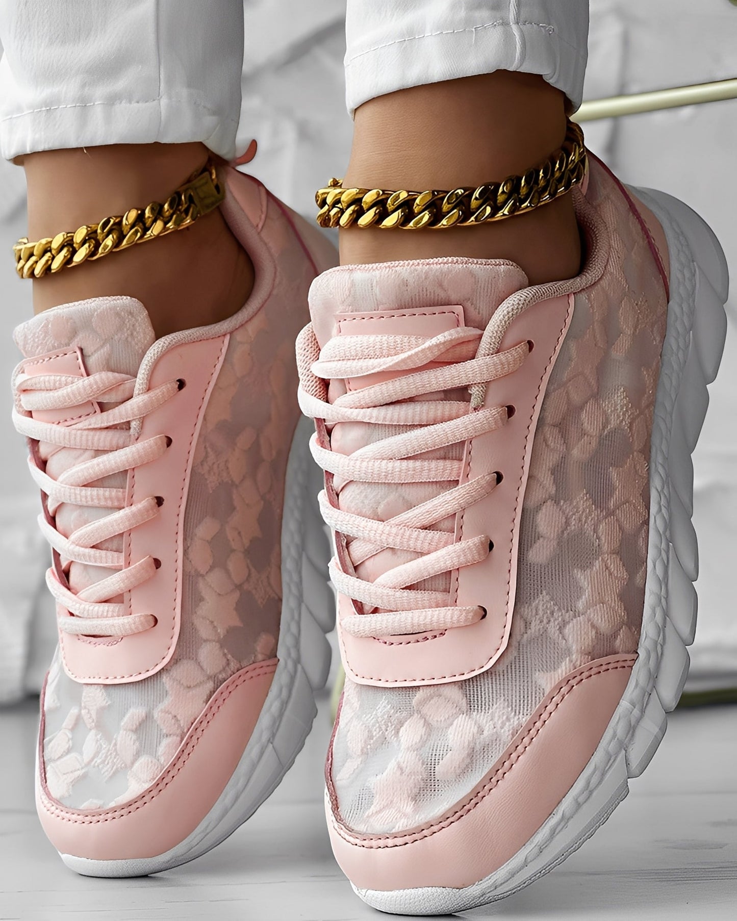 Elisabeth - Bequeme, luftige Damenschuhe mit Blumenmuster