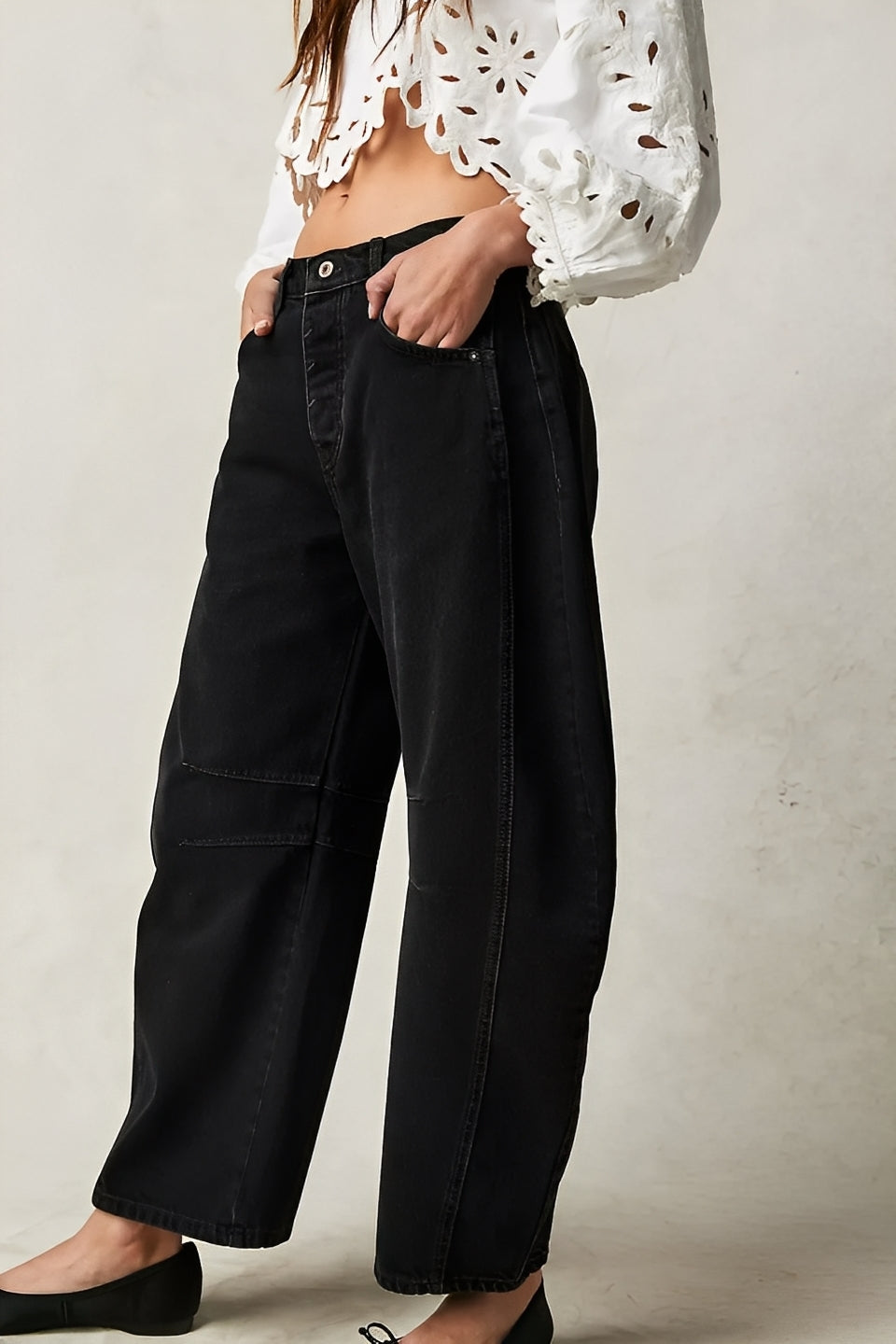 Adrienne - Klassische, weit geschnittene Barrel-Jeans für Damen