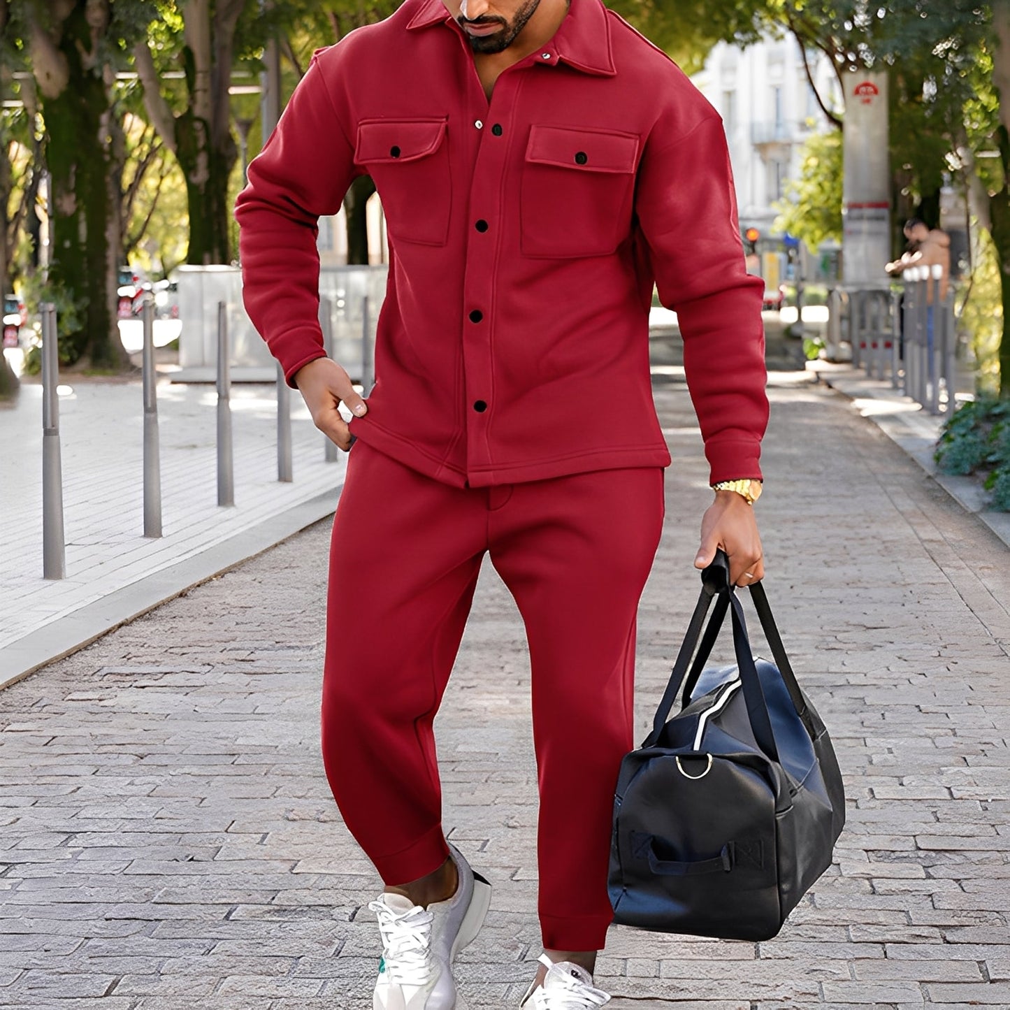 Kent - Schickes Slim-Fit-Set mit Hemd und Hose für Herren