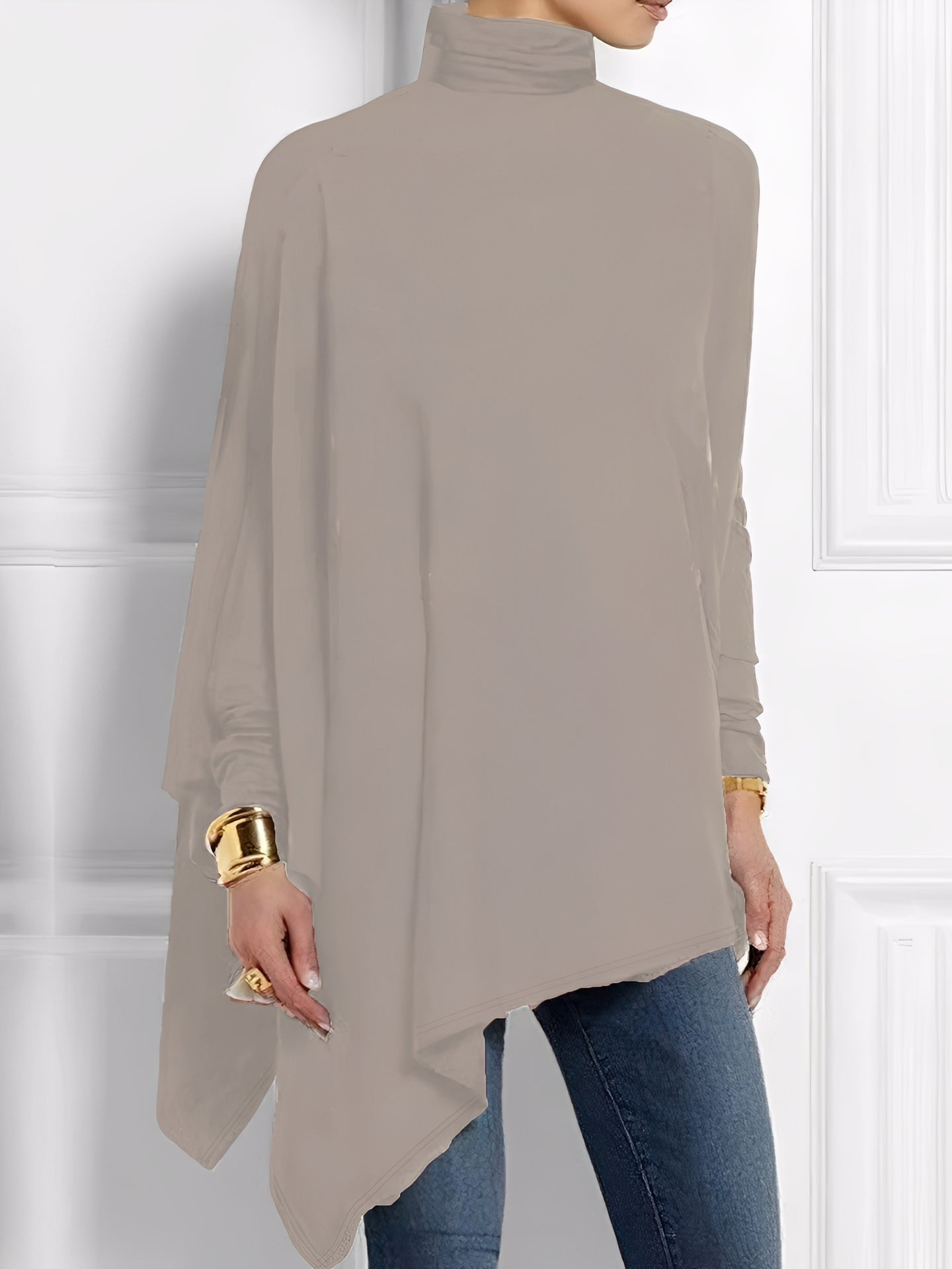 Kalysta - Trendiges Fleece-Top mit schrägem Design für Damen