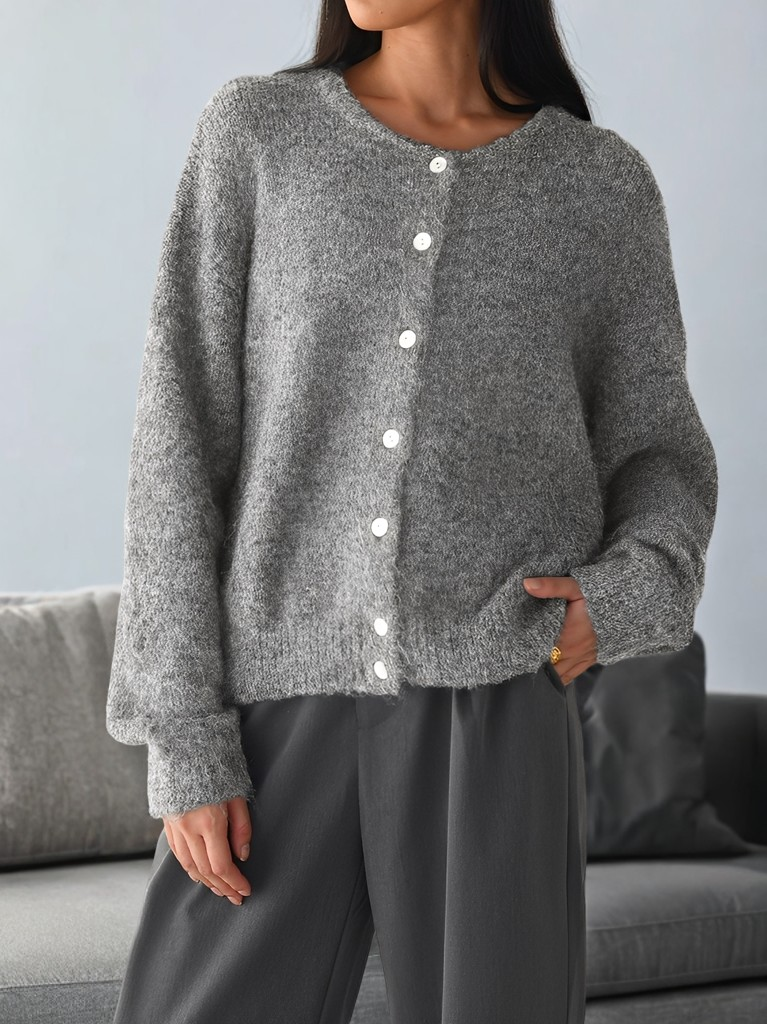 Rowena - Traditioneller Damen-Wollmantel mit Knöpfen