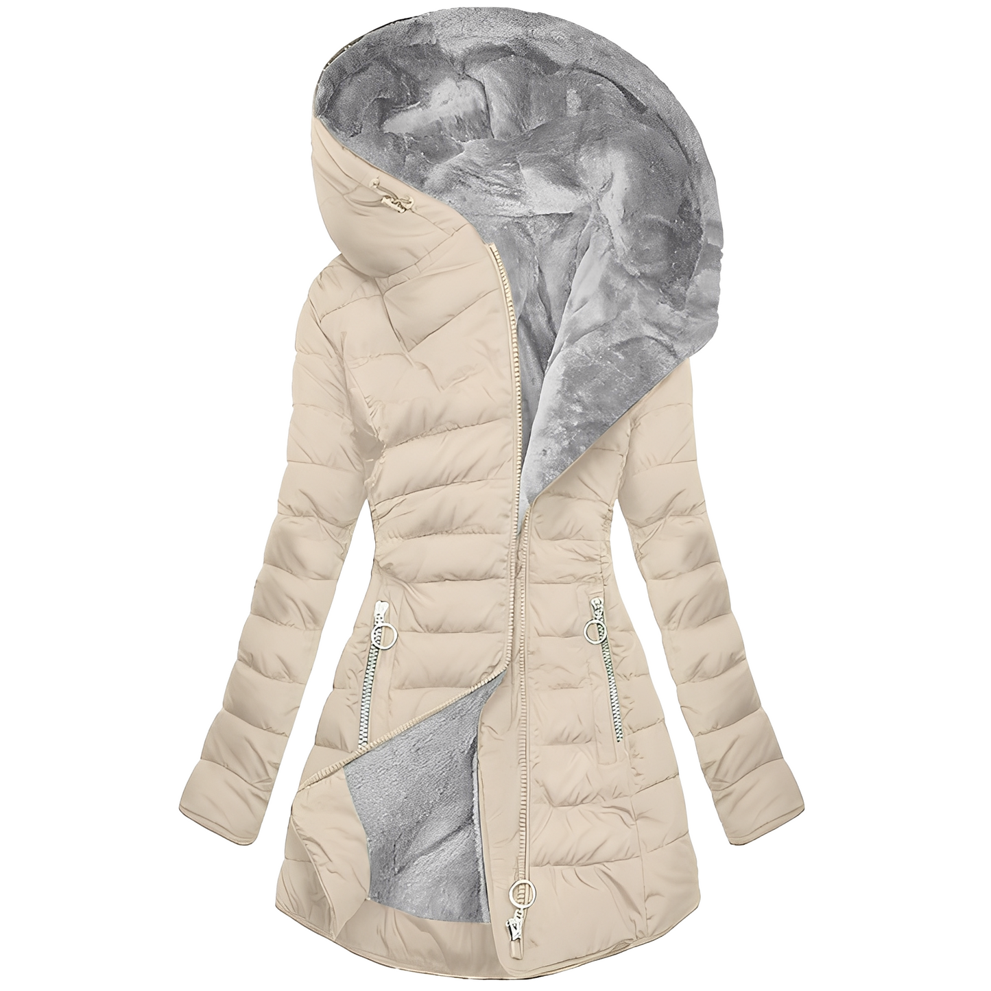 Jasmine - Moderne Frauen-Winterjacke mit Kapuze