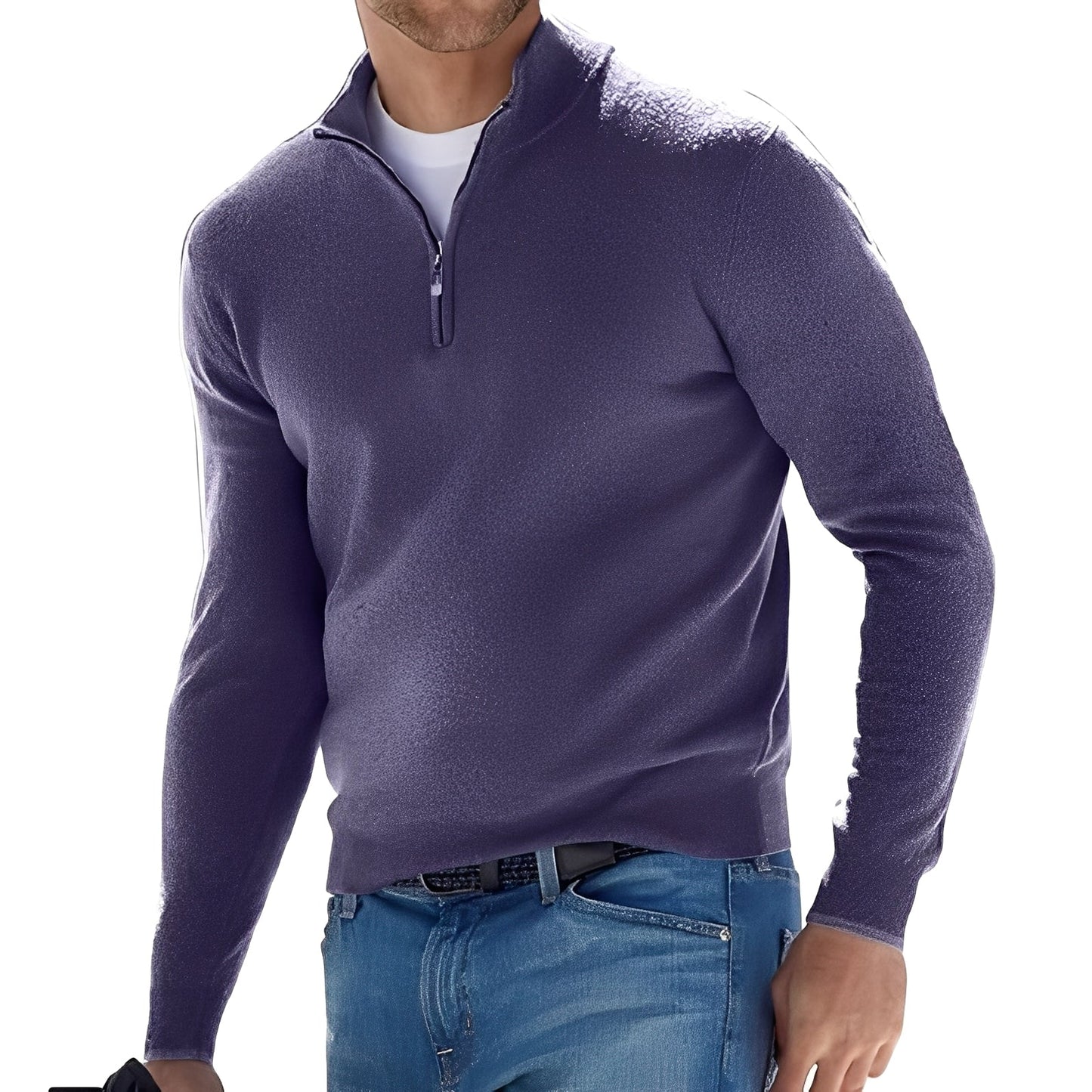 Fredric - Gemütlicher Pullover für Herren mit Zipper