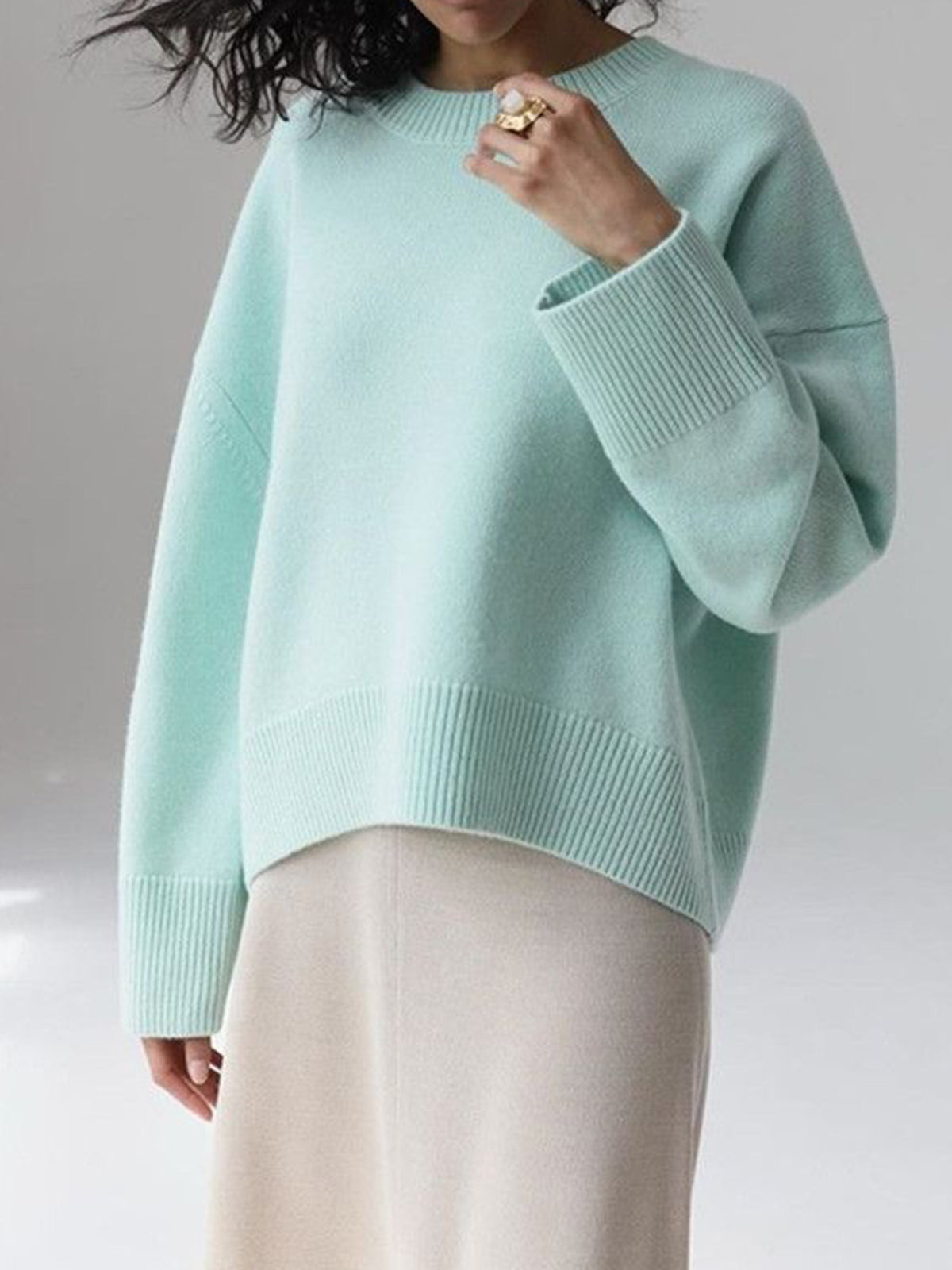 Amara – Große Größen Pullover „Zuckerwatte“