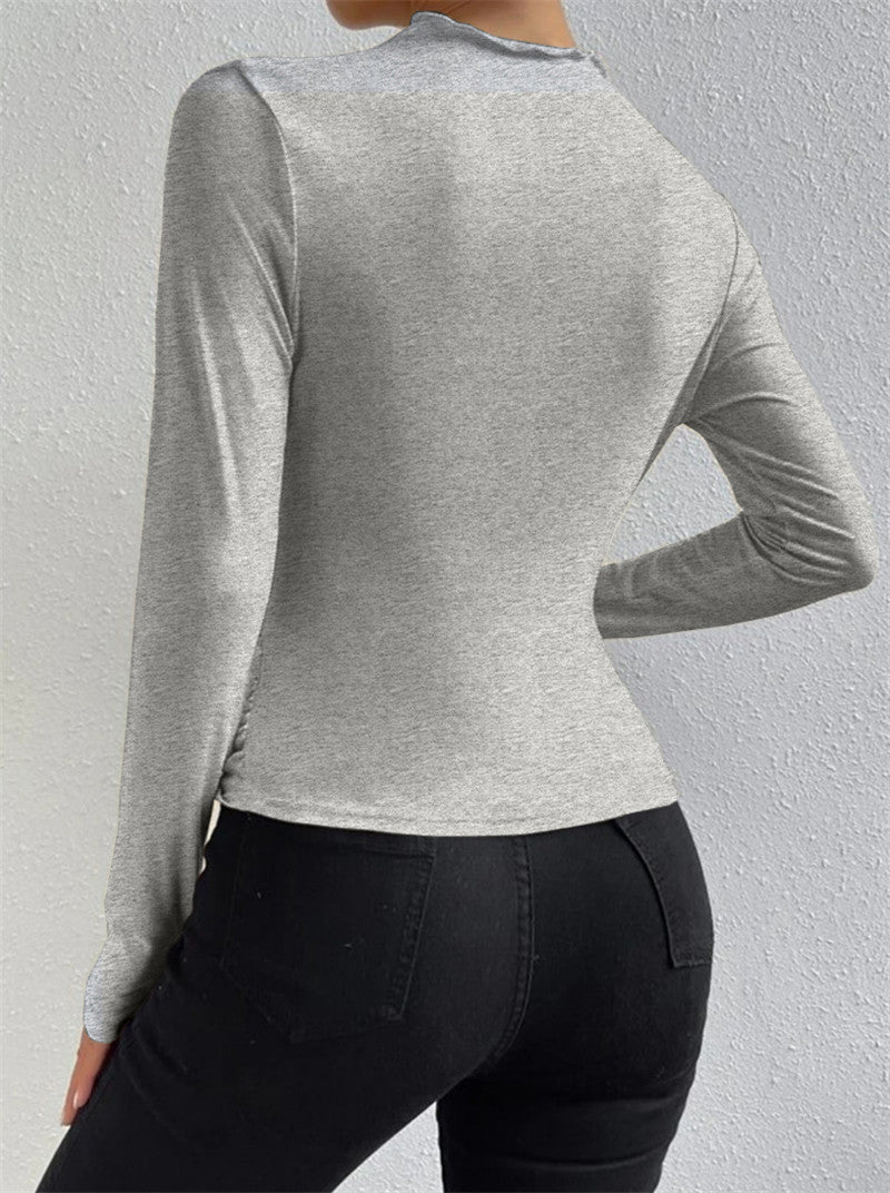 Livia – Langarmshirt mit Falten