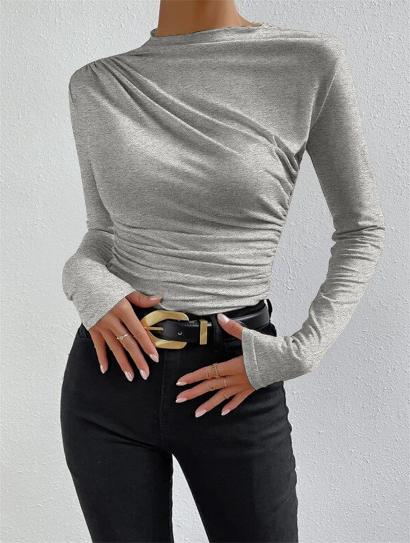 Livia – Langarmshirt mit Falten