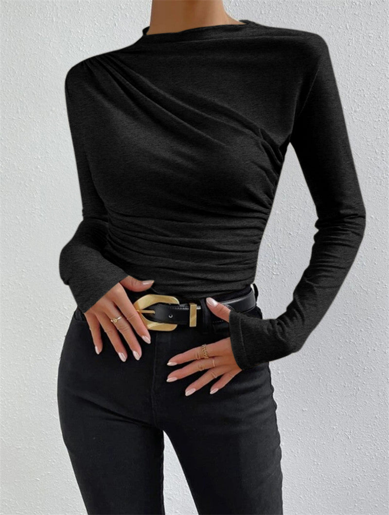 Livia – Langarmshirt mit Falten