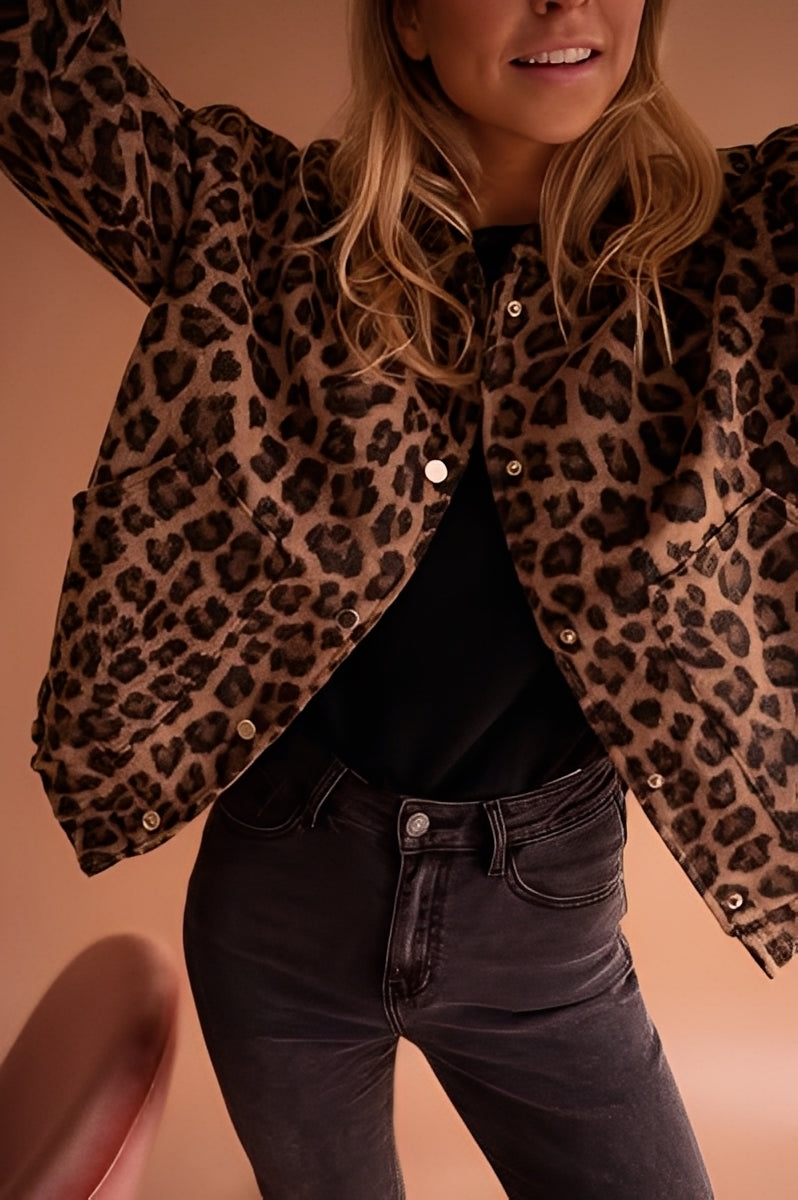 Lea – Bomberjacke Leopard
