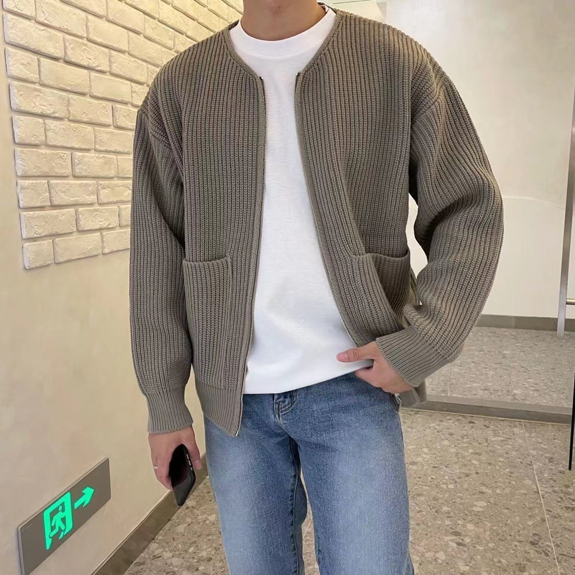 Ronan – Herrenjacke im Stricklook