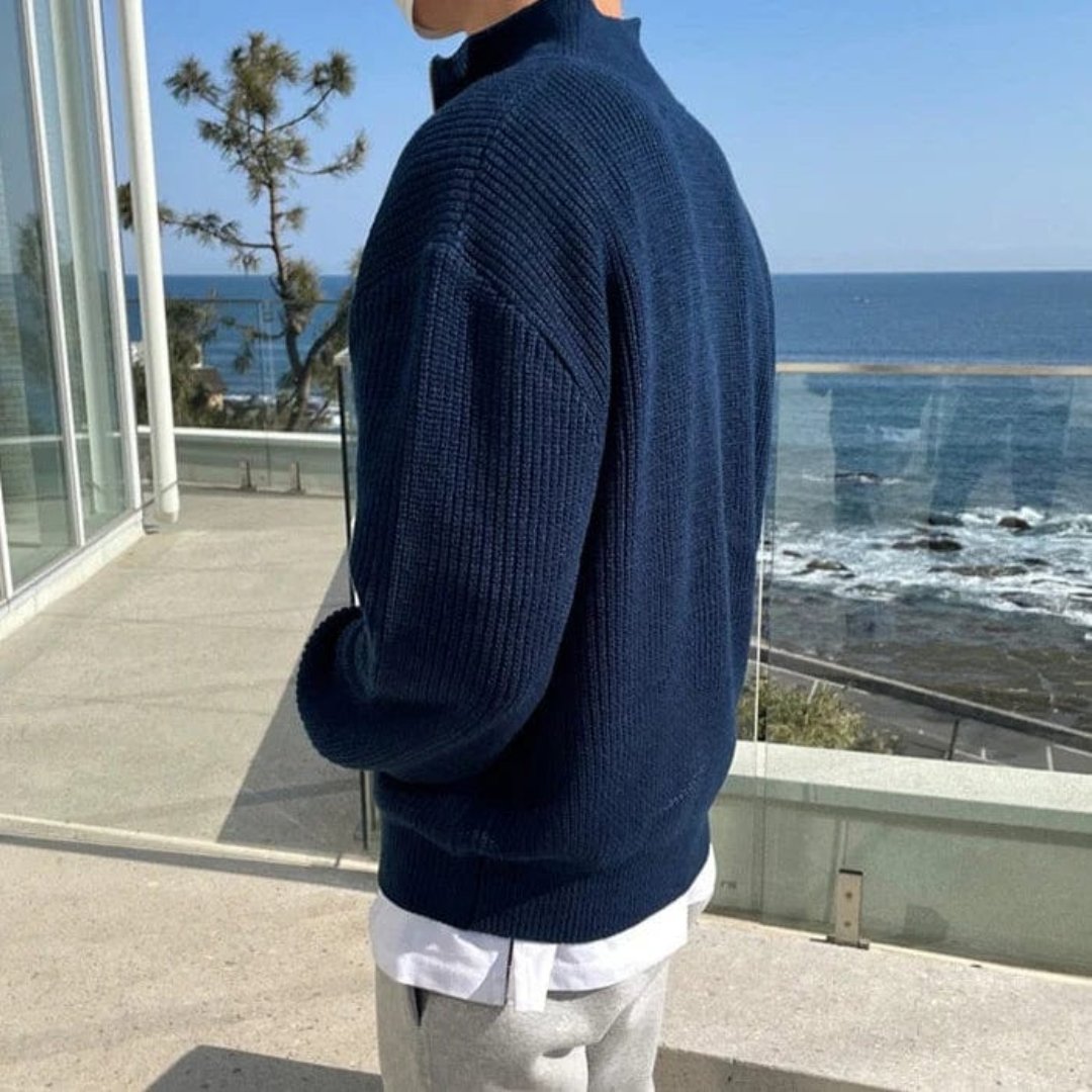 Carlo – Pullover mit halbem Zipper