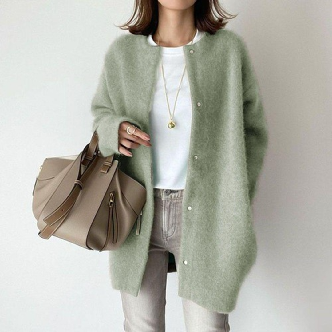 Poppy - Stylische lange Strickjacke