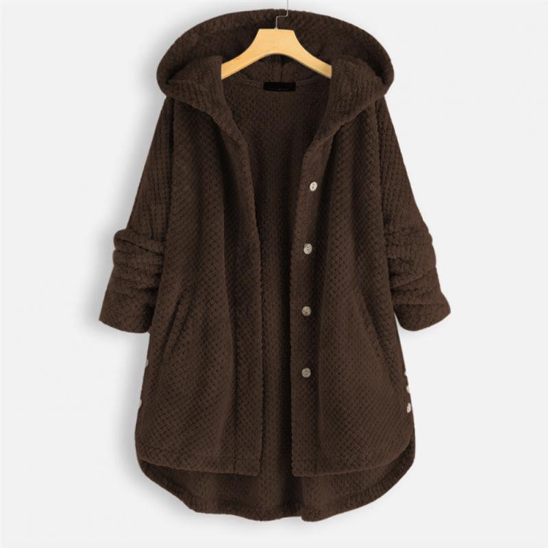 Daisy - Stylische Kapuzenjacke mit Kuschelfaktor und Knöpfen